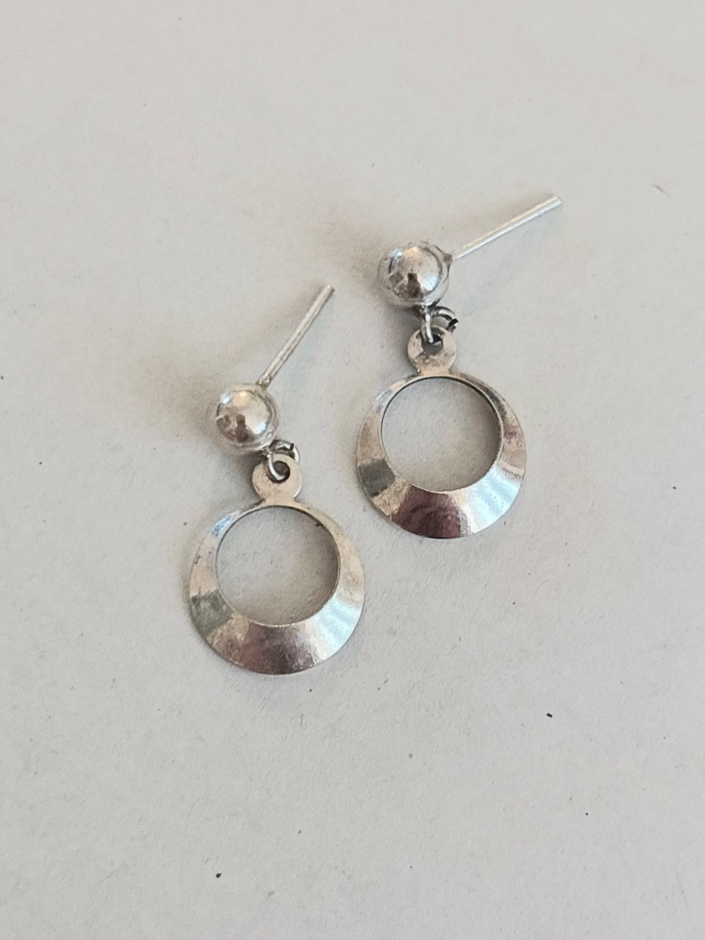 vintage sterling silver stud dangle earrings